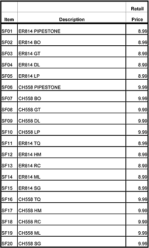 SF01 Display Prices